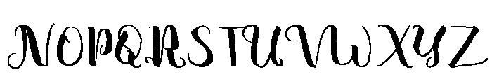 Silky Font UPPERCASE