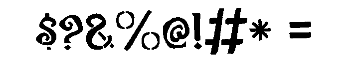 Silly Stencil Regular Font OTHER CHARS