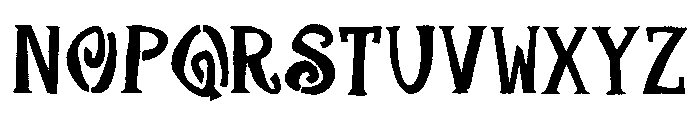 Silly Stencil Regular Font UPPERCASE