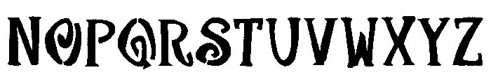 Silly Stencil Regular Font LOWERCASE