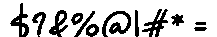 Simple Bold Font OTHER CHARS