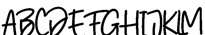 Simple Bold Font UPPERCASE