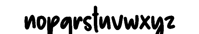 Simple Bold Font LOWERCASE