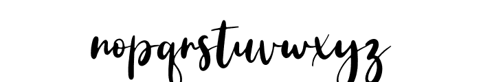 Simple Brush Font LOWERCASE