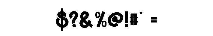 Simple Display Font OTHER CHARS