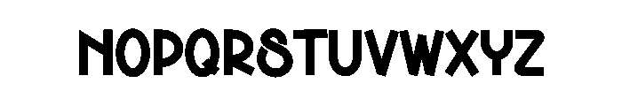 Simple Display Font LOWERCASE