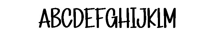 Simple Handmade1 Font UPPERCASE