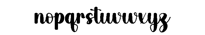 Simple Handsmooth Font LOWERCASE