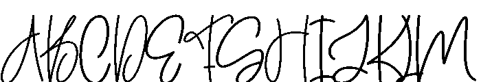 Simple Handwritting Font UPPERCASE