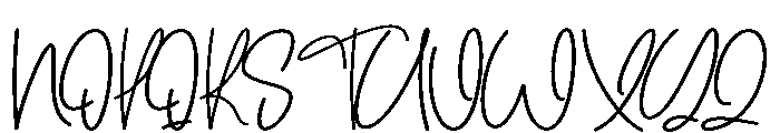 Simple Handwritting Font UPPERCASE
