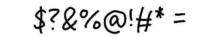 Simple Letter Font OTHER CHARS