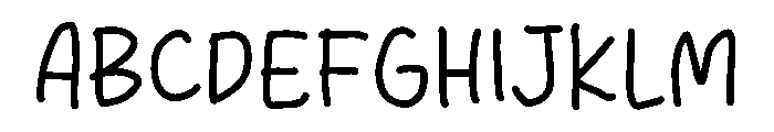 Simple Letter Font UPPERCASE