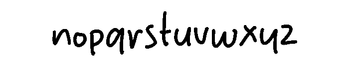 Simple Letter Font LOWERCASE