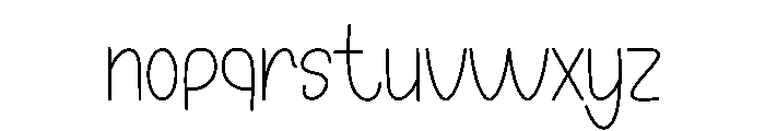 Simple Notes Font LOWERCASE