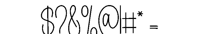 Simple Outline Font OTHER CHARS