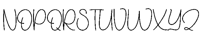Simple Outline Font UPPERCASE