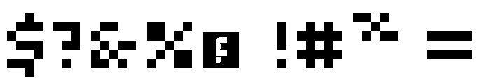 Simple Pixels (Latin + Cyrillic + Katakana) Regular Font OTHER CHARS