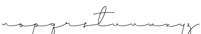 Simple Signature Font LOWERCASE