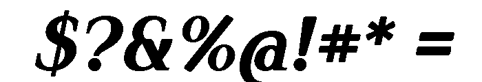 Simply Serif Bold Italic Font OTHER CHARS