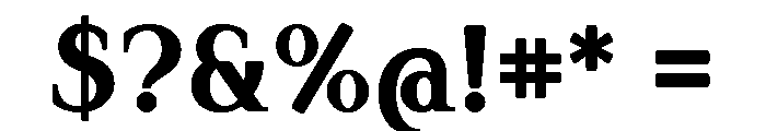 Simply Serif Bold Font OTHER CHARS