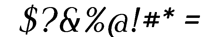 Simply Serif Book Italic Font OTHER CHARS