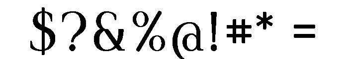 Simply Serif Book Font OTHER CHARS