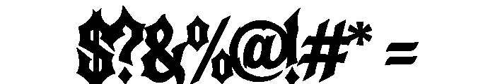 Sinner Regular Font OTHER CHARS