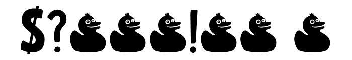 Sitting Duck DEMO Regular Font OTHER CHARS