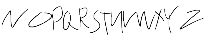Six yr old rushed Font UPPERCASE