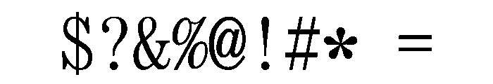 SimSong Regular Font OTHER CHARS