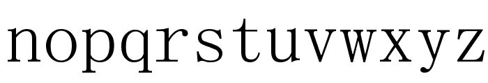 SimSun Font LOWERCASE