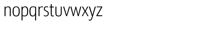 Sigma Condensed Extralight Font LOWERCASE