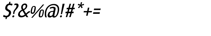 Sigma Condensed Regular Oblique Font OTHER CHARS