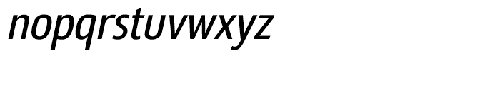 Sigma Condensed Regular Oblique Font LOWERCASE