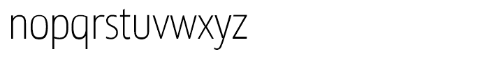 Sigma Condensed Thin Font LOWERCASE