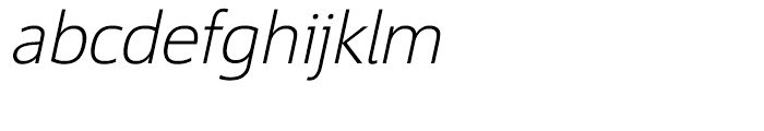 Sigma Thin Oblique Font LOWERCASE