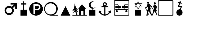 Signs and Symbols Regular Font LOWERCASE