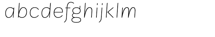 Sintesi Sans Ultra Thin Italic Font LOWERCASE