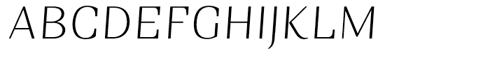 Sintesi UltraLight Italic Font UPPERCASE