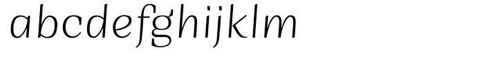 Sintesi UltraLight Italic Font LOWERCASE