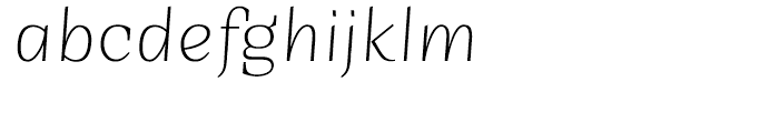 Sintesi UltraThin Italic Font LOWERCASE