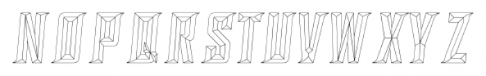 SILVER CHISEL OUTLINE Font LOWERCASE