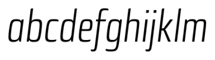 Sica Condensed Light Italic Font LOWERCASE
