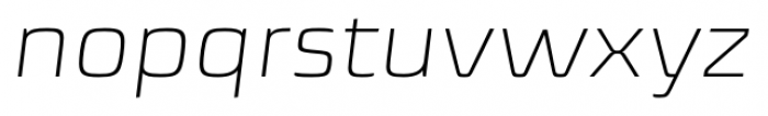 Sica Expanded Extra Light Italic Font LOWERCASE