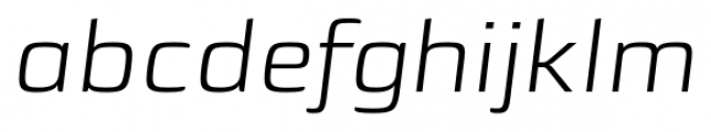 Sica Expanded Light Italic Font LOWERCASE