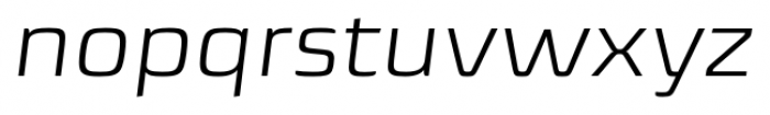 Sica Expanded Light Italic Font LOWERCASE