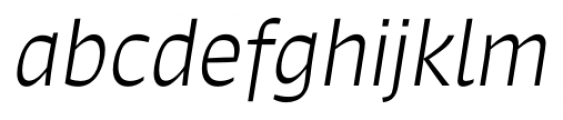 Signo Light Italic Font LOWERCASE