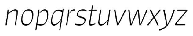 Signo Thin Italic Font LOWERCASE