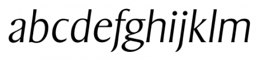 Sigvar Serial Xlight Italic Font LOWERCASE