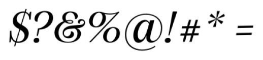 Silva Display Book Italic Font OTHER CHARS